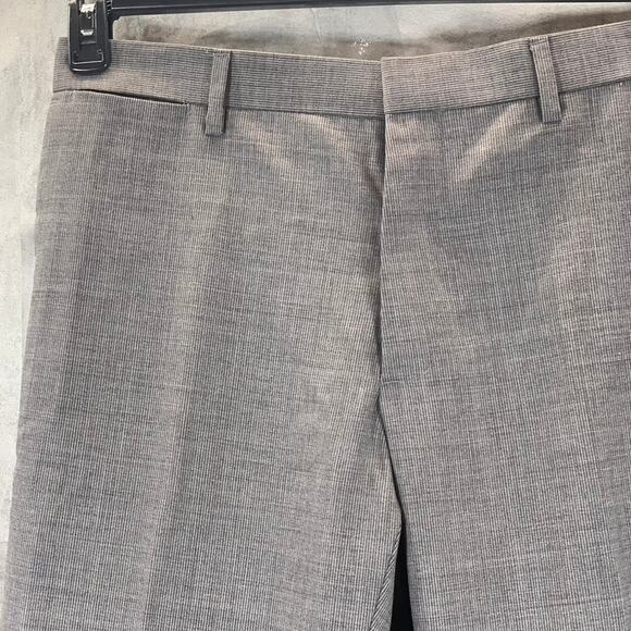 BANANA REPUBLIC Men's Grey Mini Gingham Classic-Fit Dress Pants SZ 32X32 - Picture 4 of 10